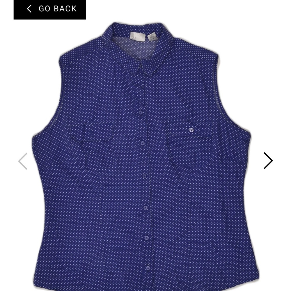 Riders by Lee Navy Polka Dot Sleeveless Top